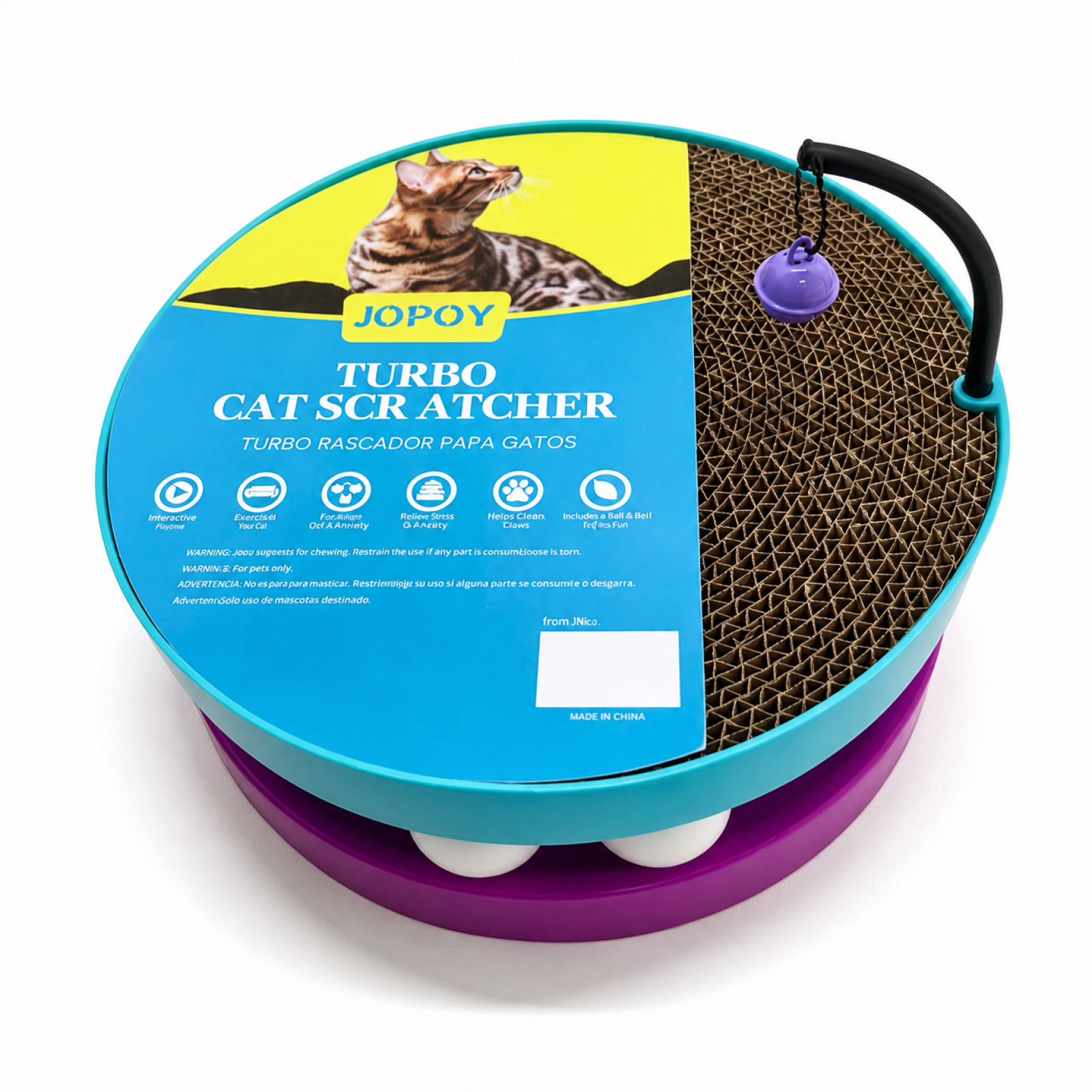 Interactive Cat Ball Track Toy Cat Scratcher
