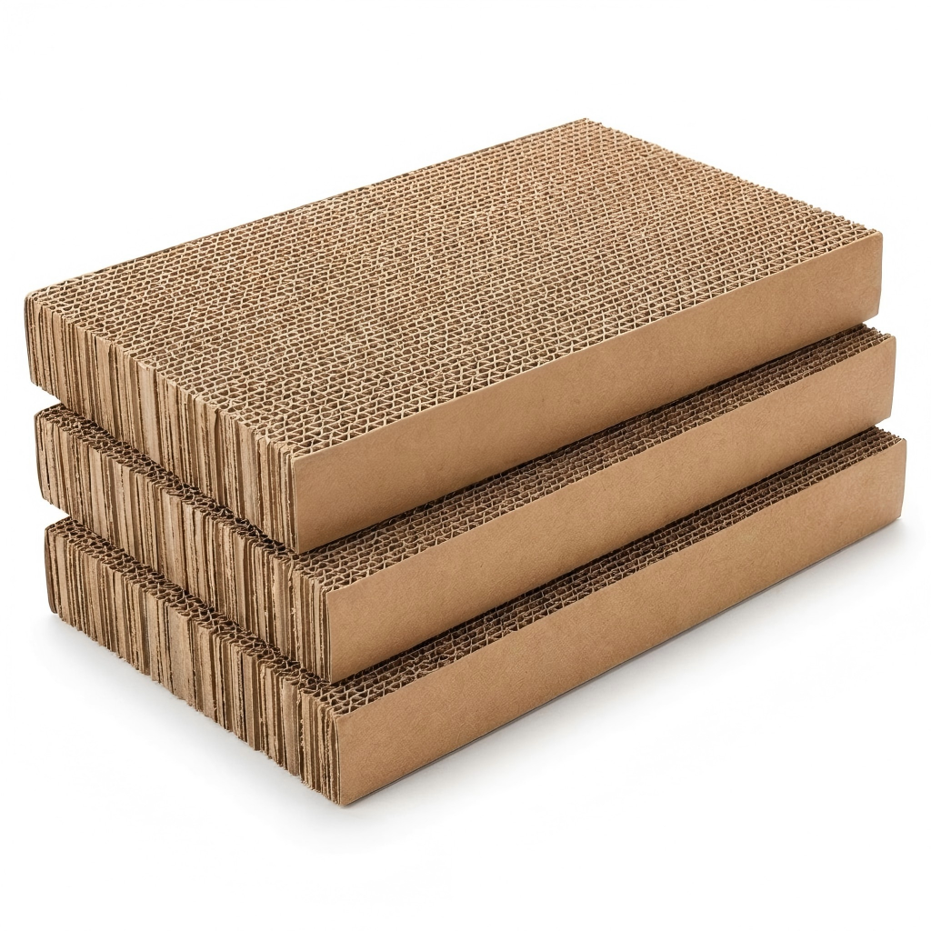 JOPOY Reversible Cardboard Cat Scratching Replacement Pad Set with 1/2 Reversible Pads & Cat Scratching Pads, 2 Count