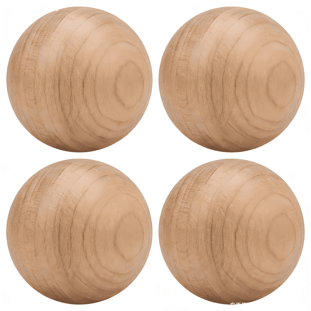 4 Pcs Wooden Cat Balls Track Toy Replacement Wood Kitten Roller Balls for Circle Round Scratcher Toy Indoor Chasing Hunting Mental Physical Exercise