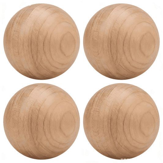 4 Pcs Wooden Cat Balls Track Toy Replacement Wood Kitten Roller Balls for Circle Round Scratcher Toy Indoor Chasing Hunting Mental Physical Exercise