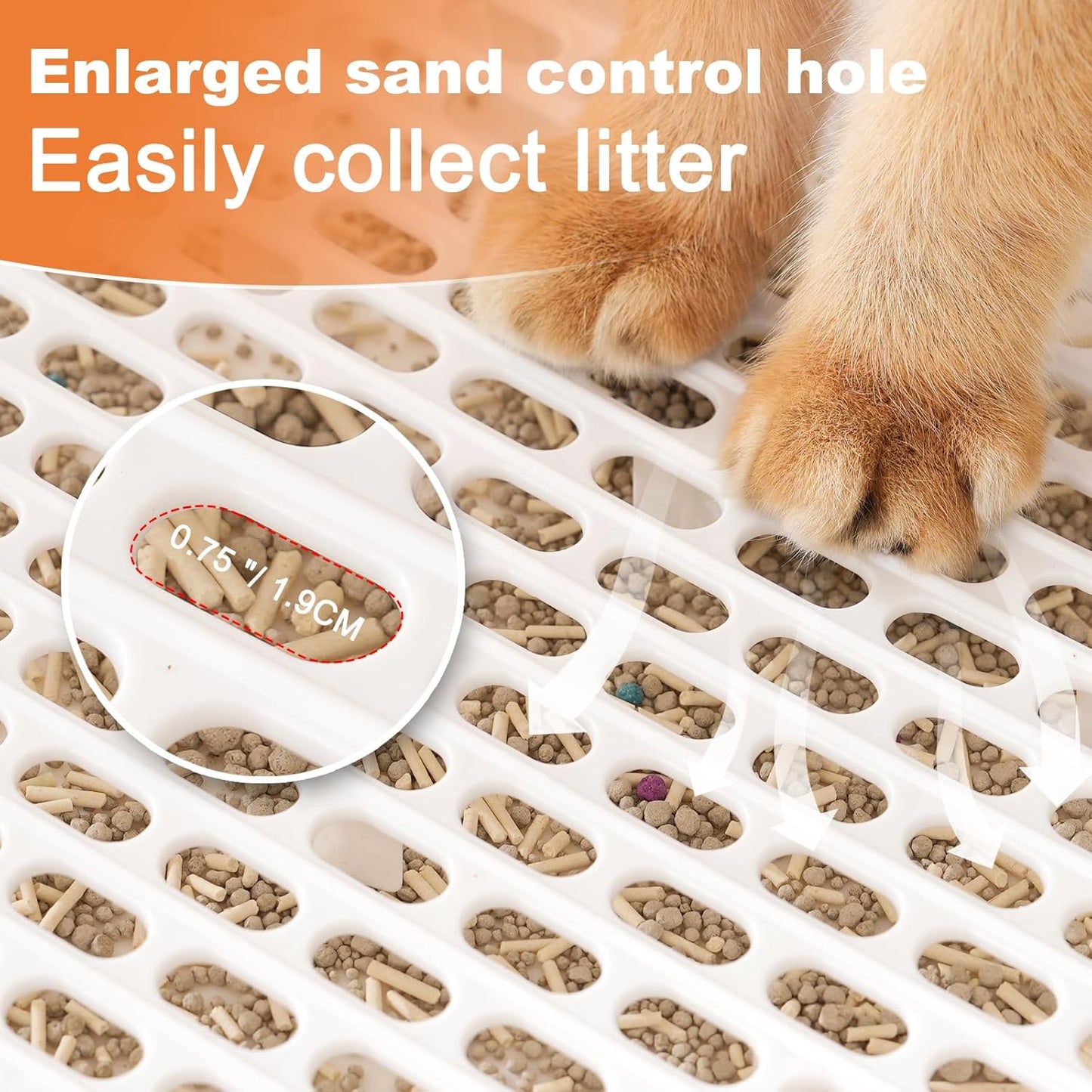 Litter Catching Step for Cat Litter Box, Litter Trap Stool for Automatic Litter Box Self Cleaning, Litter Collection Stairs, Litter Catcher Ramp for Old Geriatric Senior Cat