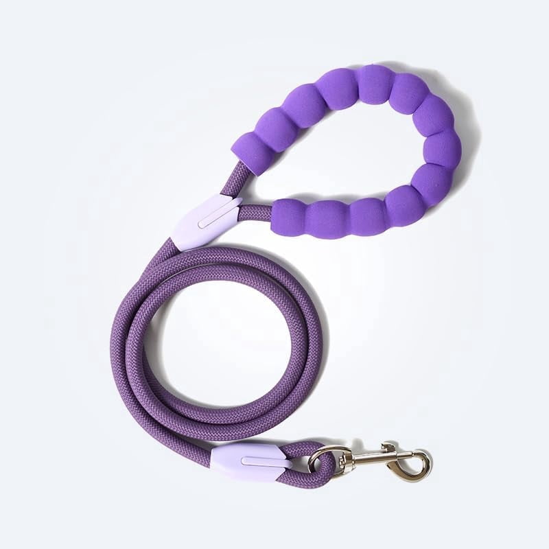Rope Dog Leash 5 ft with Comfortable Padded Handle, Highly Reflective Threads Strong Dog Leash for Puppies Small Medium and Large Dogs