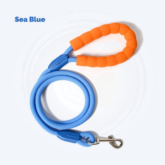 Rope Dog Leash 5 ft with Comfortable Padded Handle, Highly Reflective Threads Strong Dog Leash for Puppies Small Medium and Large Dogs