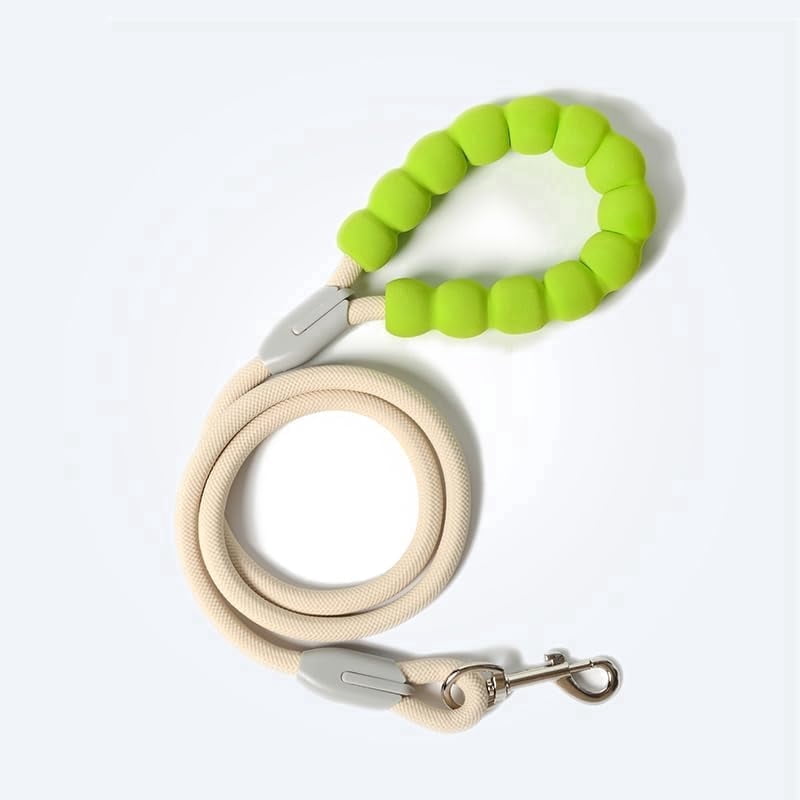 Rope Dog Leash 5 ft with Comfortable Padded Handle, Highly Reflective Threads Strong Dog Leash for Puppies Small Medium and Large Dogs
