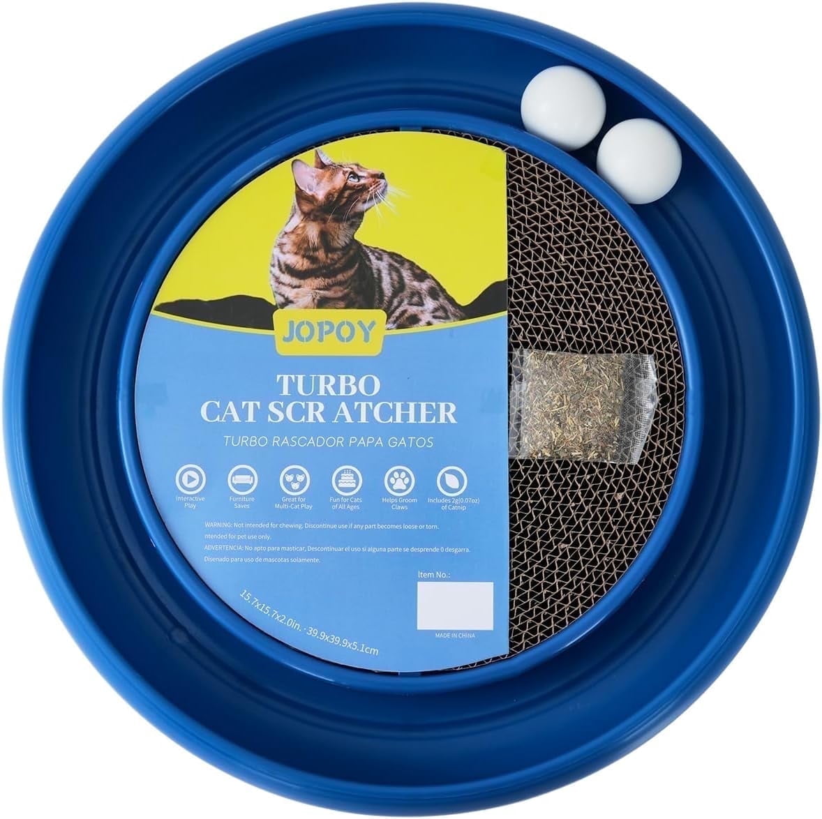 Interactive Cat Scratcher with Two Rotating Balls,Durable Scratch Pad for Indoor Play,Eco-Friendly Purple Sisal,2-in-1 Cat Toy