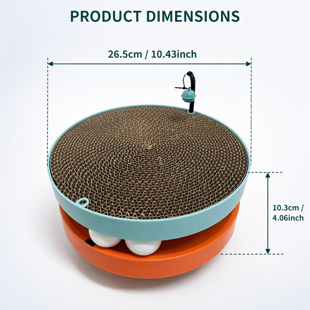 Interactive Cat Ball Track Toy Cat Scratcher