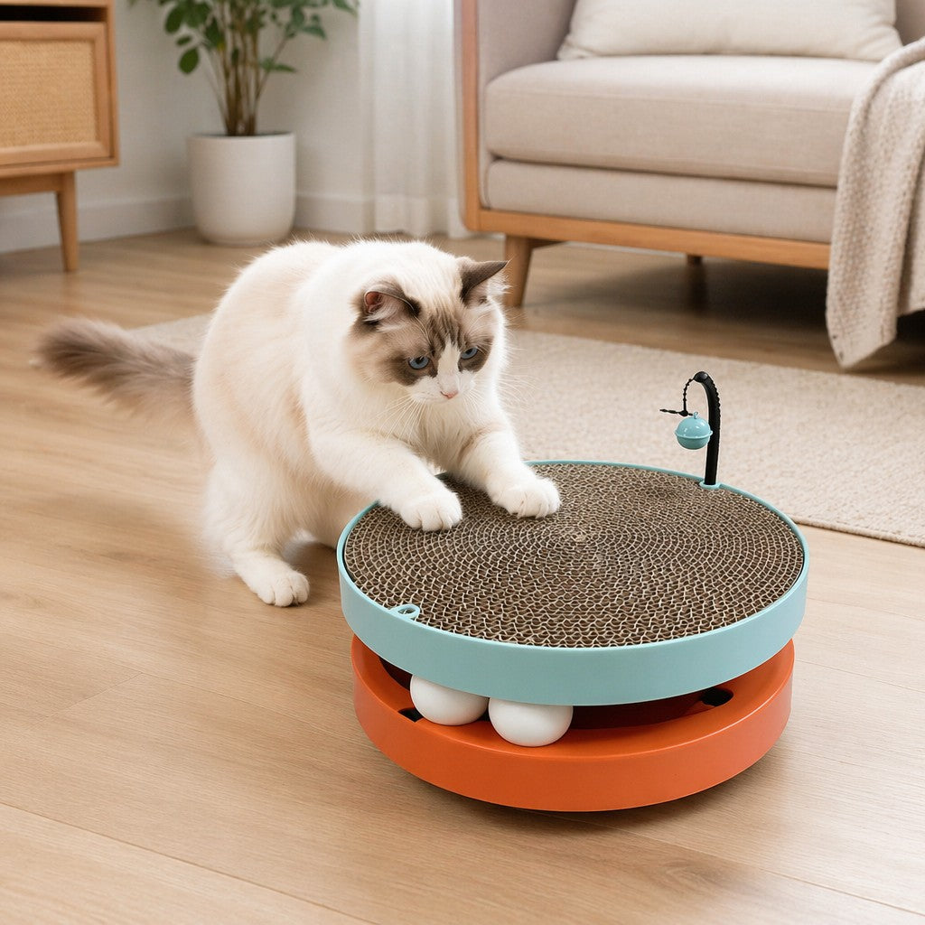Interactive Cat Ball Track Toy Cat Scratcher